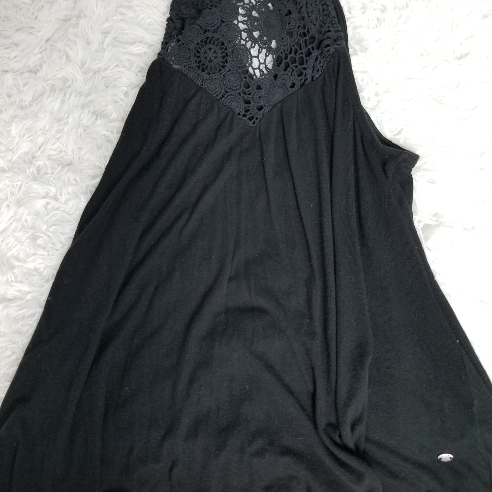 American Eagle Outfitters Black Lace Lined Blouse A95